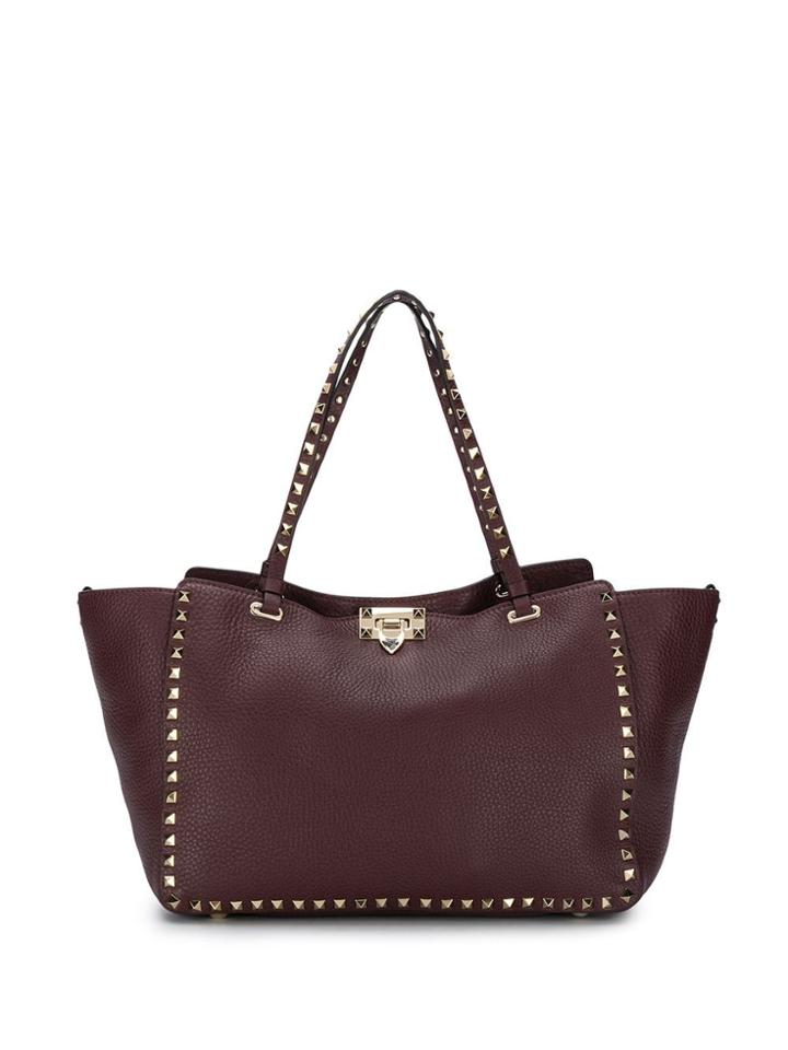 Valentino Valentino Garavani Medium Rockstud Tote - Purple