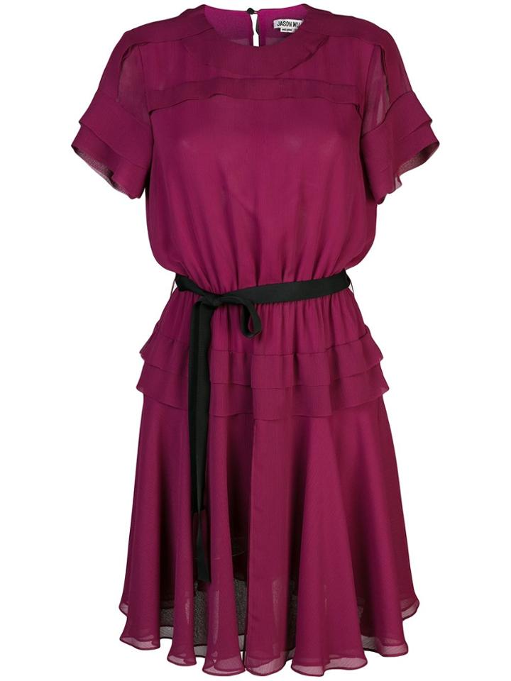 Jason Wu Ribbon Belted Midi Dress - Purple