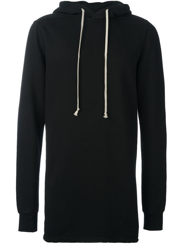 Rick Owens Drkshdw Longline Hoodie, Men's, Size: Xs, Black, Cotton