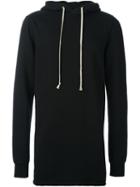 Rick Owens Drkshdw Longline Hoodie, Men's, Size: Xs, Black, Cotton