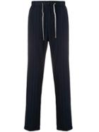 Eleventy Striped Drawstring Trousers - Blue