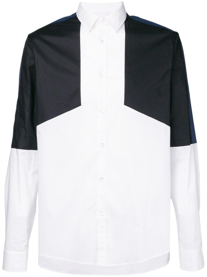 Les Hommes Urban Colour Block Shirt - White