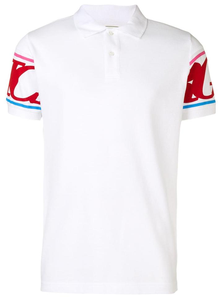 Iceberg Logo Print Polo Shirt - White