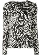 Proenza Schouler Zebra Long Sleeve T-shirt - Black