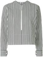 H Beauty & Youth Zipped Striped Blouse - Blue
