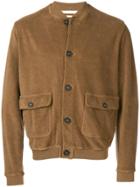 Massimo Alba Classic Fitted Bomber Jacket - Brown