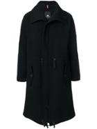 Tom Rebl Zip Up Trench Coat - Black