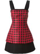 Fausto Puglisi Gingham Check Layer Flared Dress