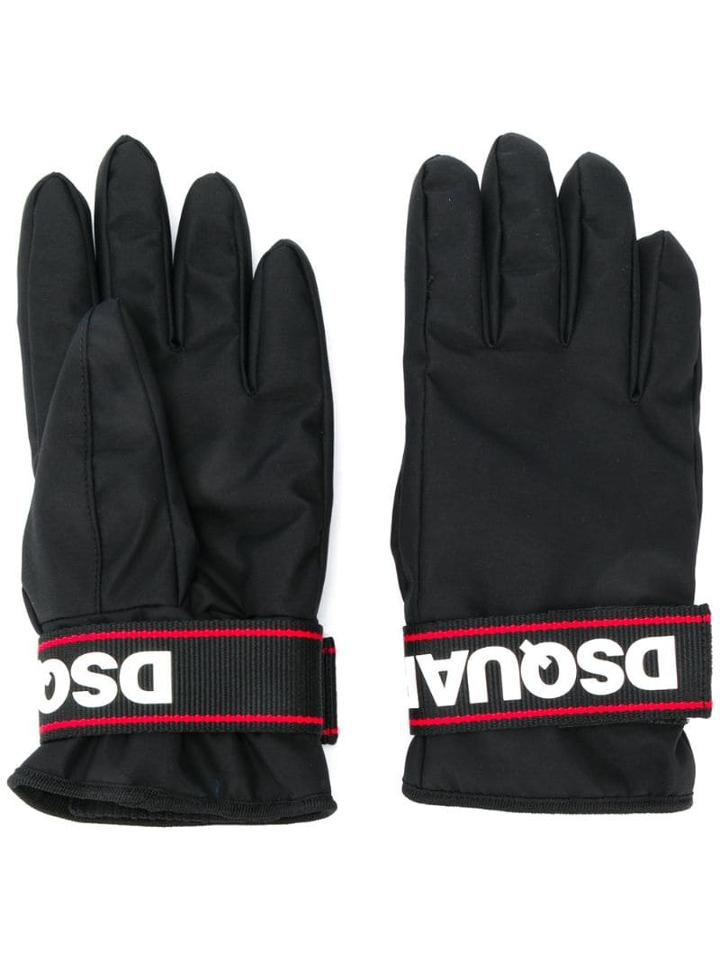 Dsquared2 Padded Snow Gloves - Black