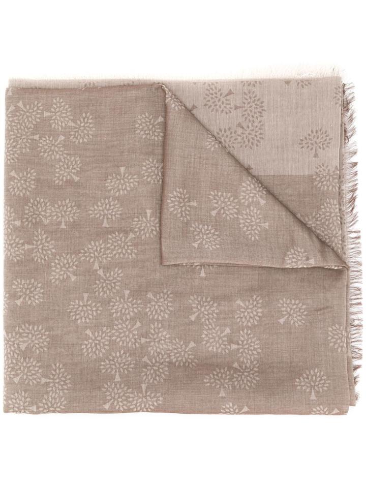 Mulberry All-over Logo Scarf - Neutrals