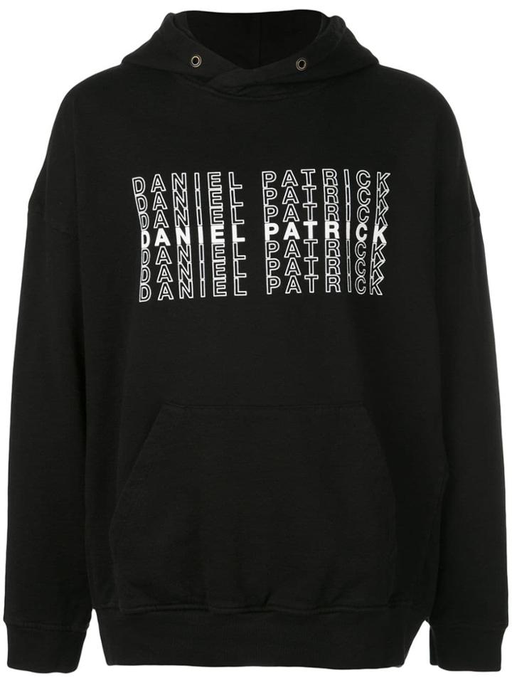 Daniel Patrick Thank You Hooded Sweatshirt - Black