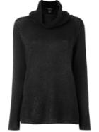 Avant Toi Ribbed Turtleneck Sweater, Women's, Size: Medium, Black, Cashmere