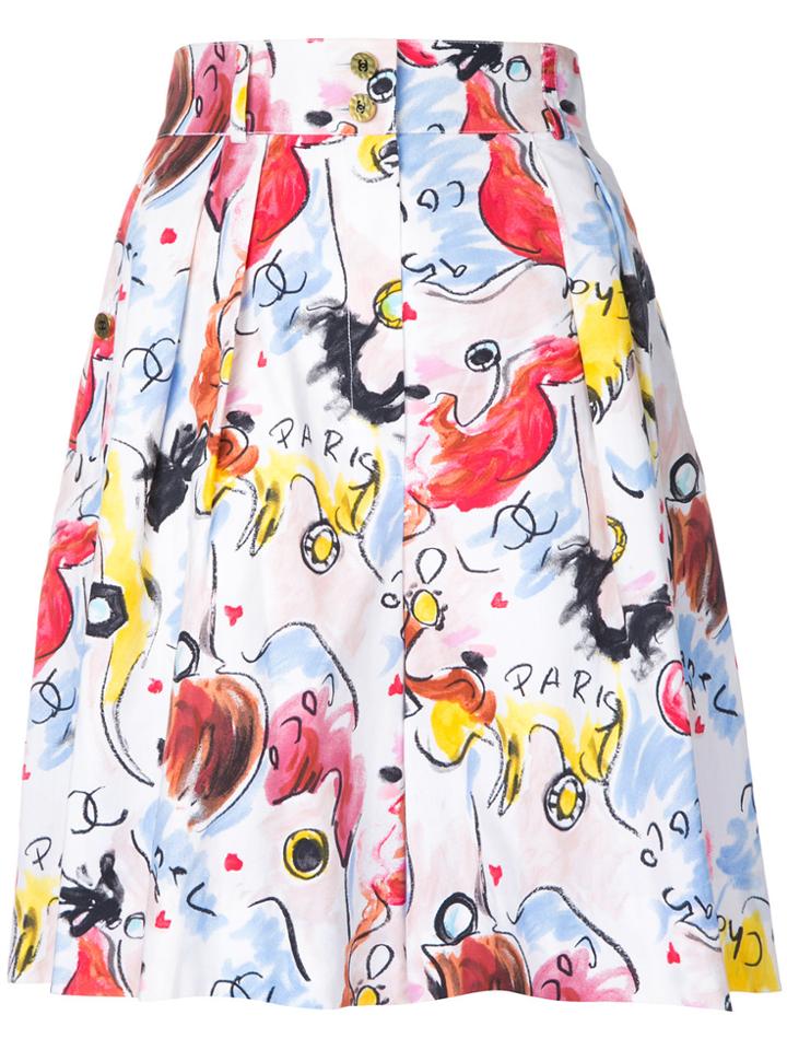 Chanel Vintage Pleated Shorts - Multicolour