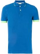 Contrast Polo Shirt - Men - Cotton/spandex/elastane - L, Blue, Cotton/spandex/elastane, Capricode