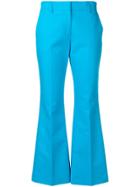 Msgm Flared Trousers - Blue