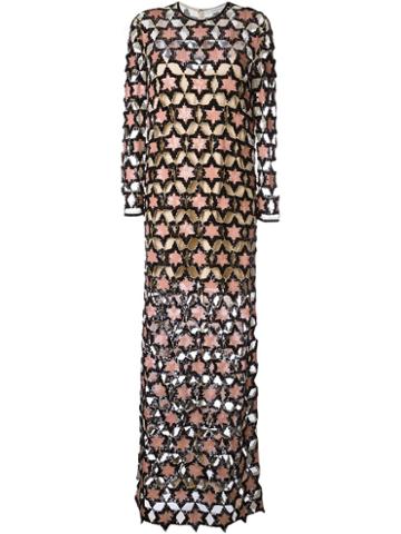 Givenchy Embroidered Star Sheer Gown
