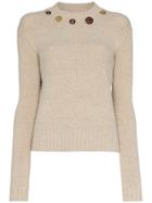 Rejina Pyo Erin Button Detail Jumper - Nude & Neutrals