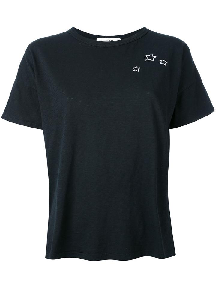 Rag & Bone /jean - Embroidered Star T-shirt - Women - Cotton - S, Black, Cotton
