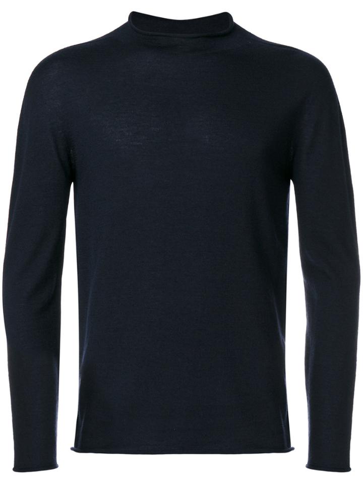 Giorgio Armani Rolled Neck Jumper - Blue