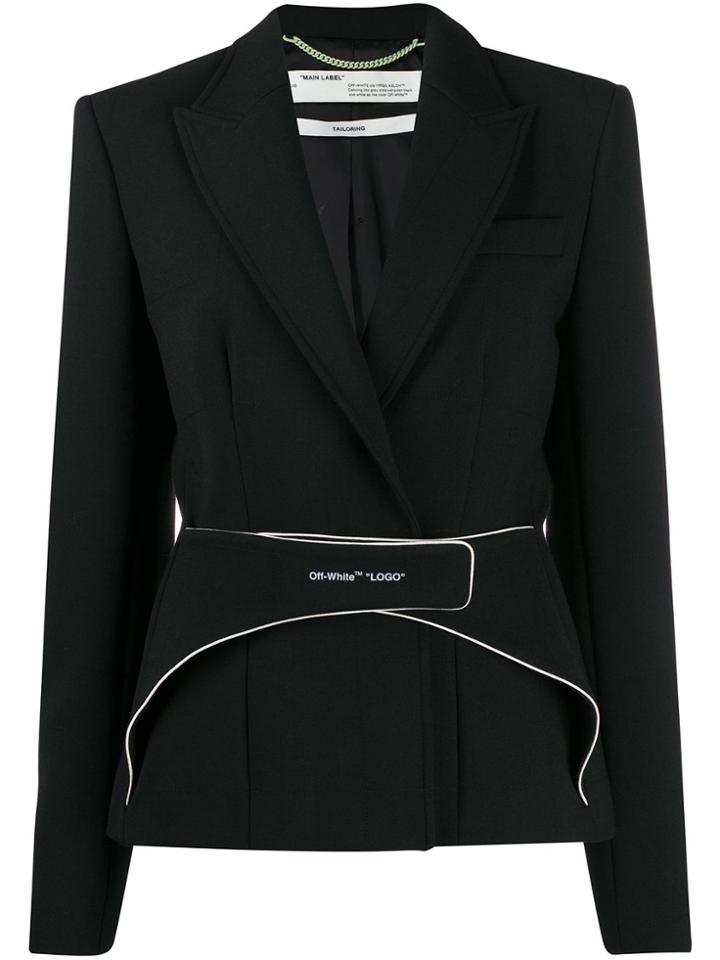 Off-white Strap Detail Blazer - Black
