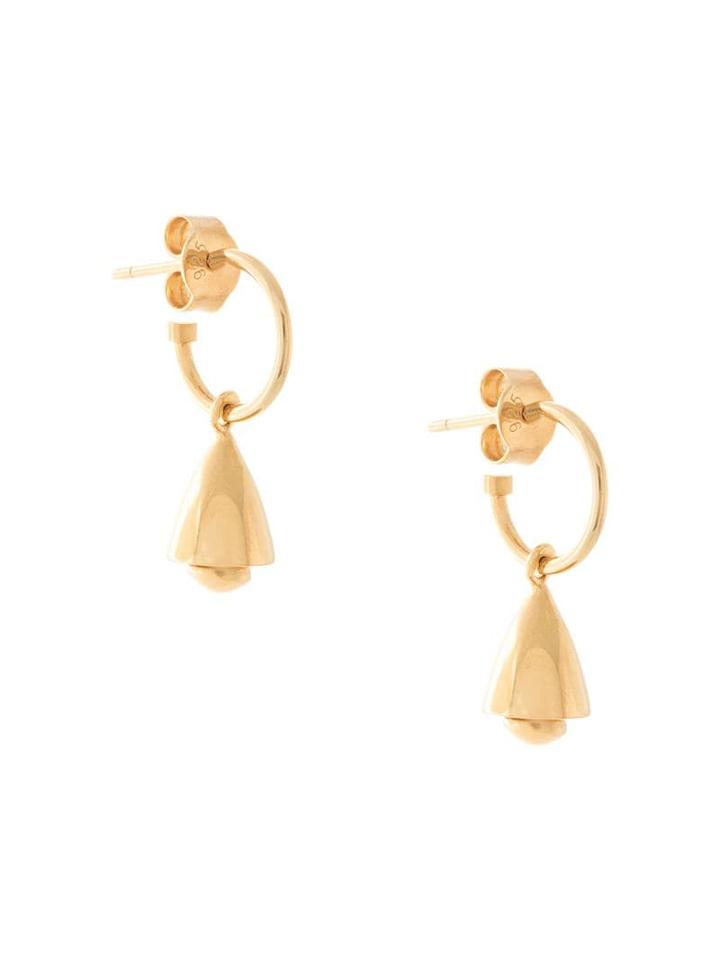 Meadowlark Bell Charm Earrings - Gold
