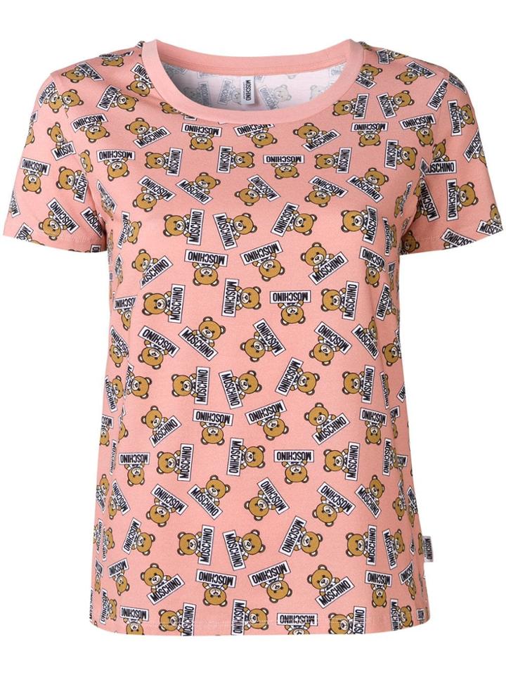 Moschino Teddy Bear Logo T-shirt - Pink & Purple