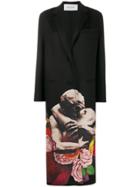 Valentino X Undercover Lovers Print Single-breasted Coat - Black
