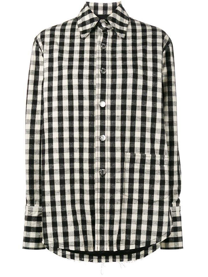 Helmut Lang Oversized Gingham Shirt - Black