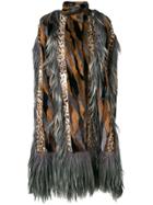 Liska Patchwork Cape - Brown
