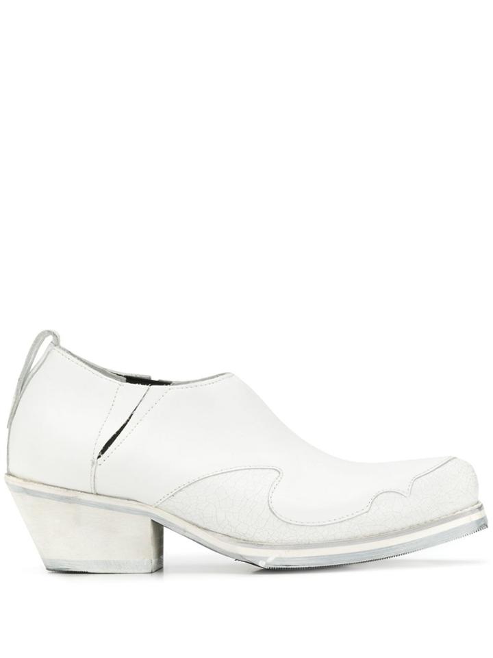 Our Legacy Cracked-effect Ankle Boots - White