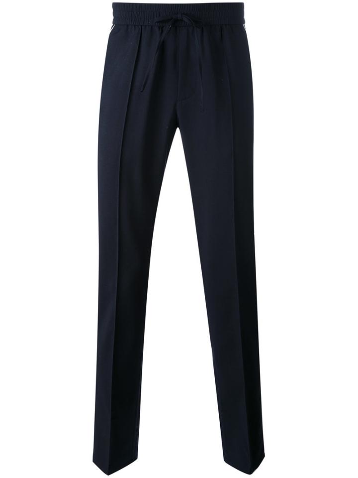 Vince - Contrast Piping Jogging Trousers - Men - Wool - L, Blue, Wool