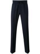 Vince - Contrast Piping Jogging Trousers - Men - Wool - L, Blue, Wool
