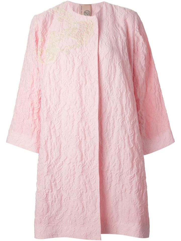 Antonio Marras Oversized Textured Coat, Women's, Size: 46, Pink/purple, Polyamide/polyester/viscose/polyamide