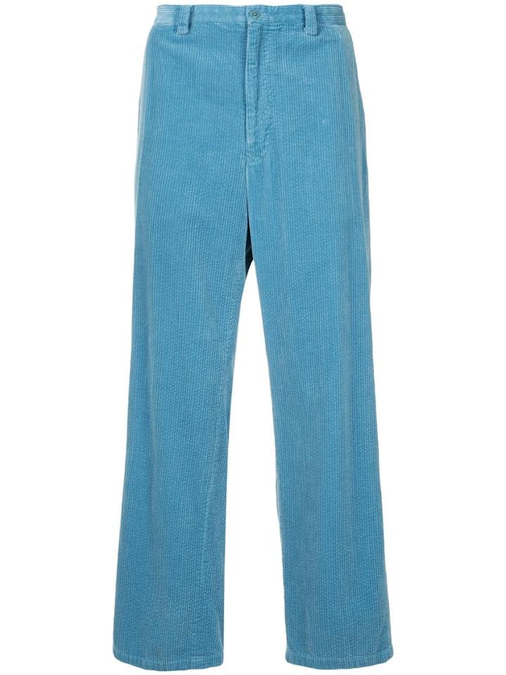 08sircus Corduroy Straight-fit Trousers - Blue