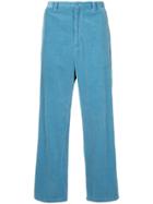 08sircus Corduroy Straight-fit Trousers - Blue