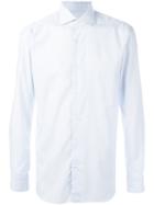 Barba Plaid Classic Shirt, Men's, Size: 41, Blue, Cotton
