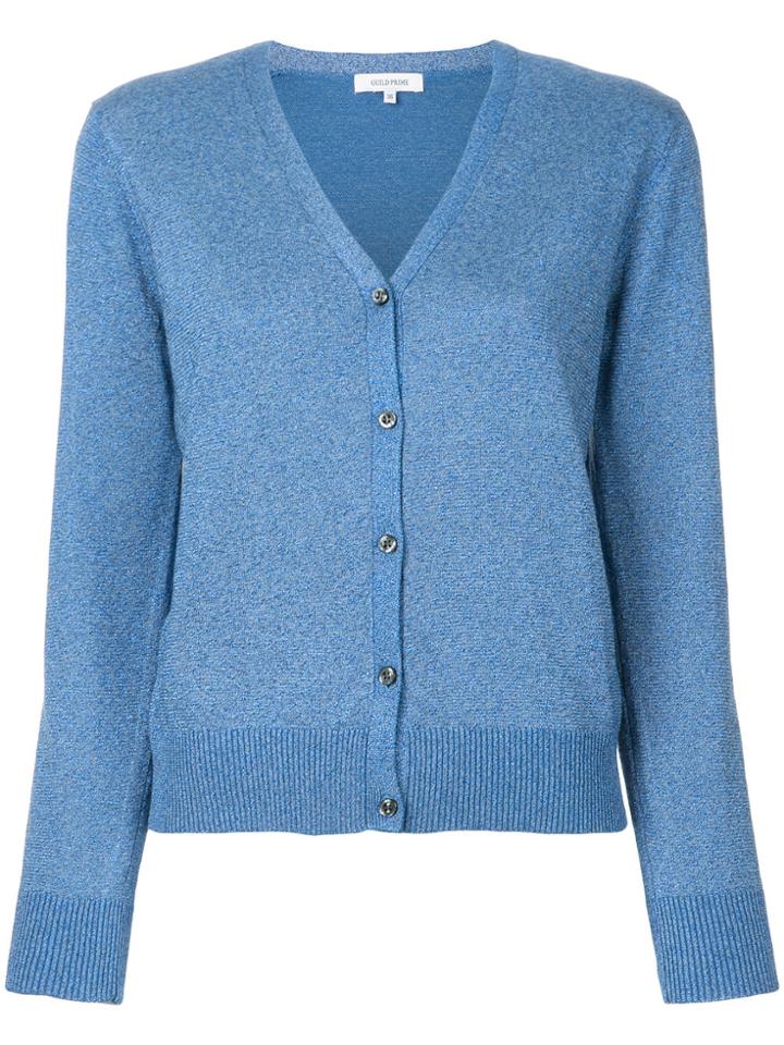 Guild Prime Lurex Knit Cardigan - Blue