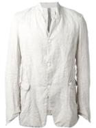 Poème Bohémien Mandarin Collar Blazer Jacket, Men's, Size: 50, Nude/neutrals, Cotton/linen/flax
