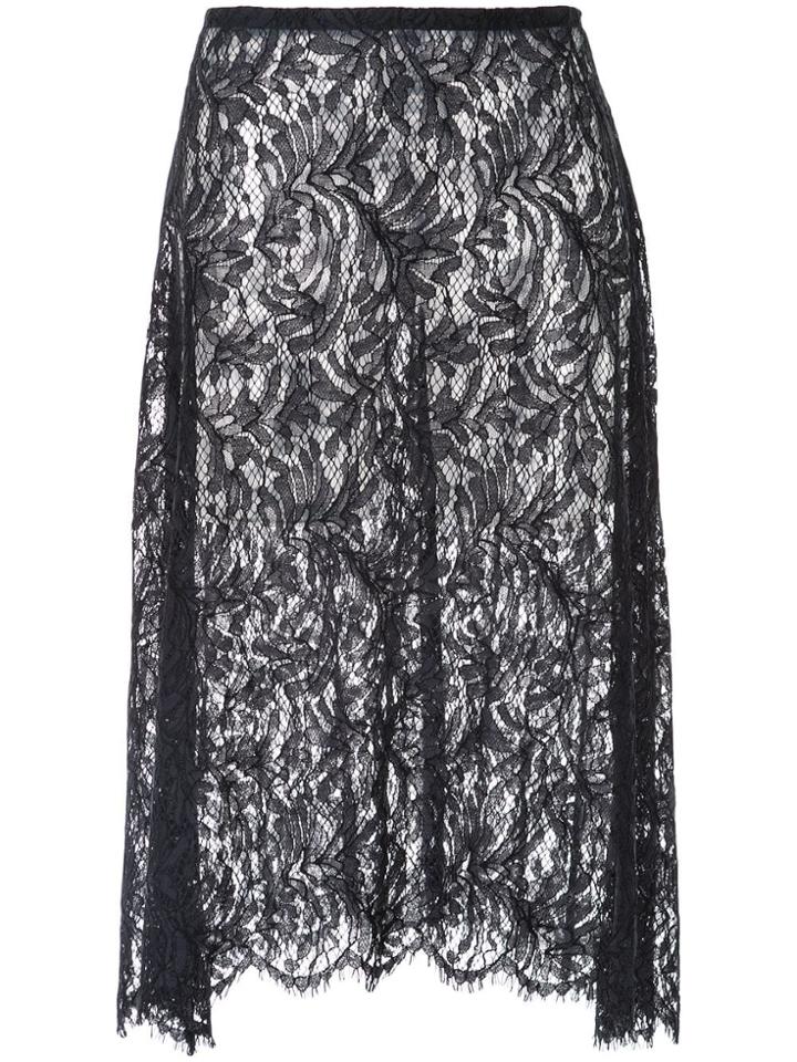 Goen.j High-waisted Lace Skirt - Black