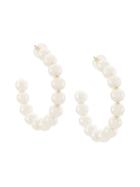 Lele Sadoughi Pearl Hoop Earrings - White