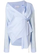 Act N&deg;1 Chain Detail Asymmetric Wrap Shirt - Blue
