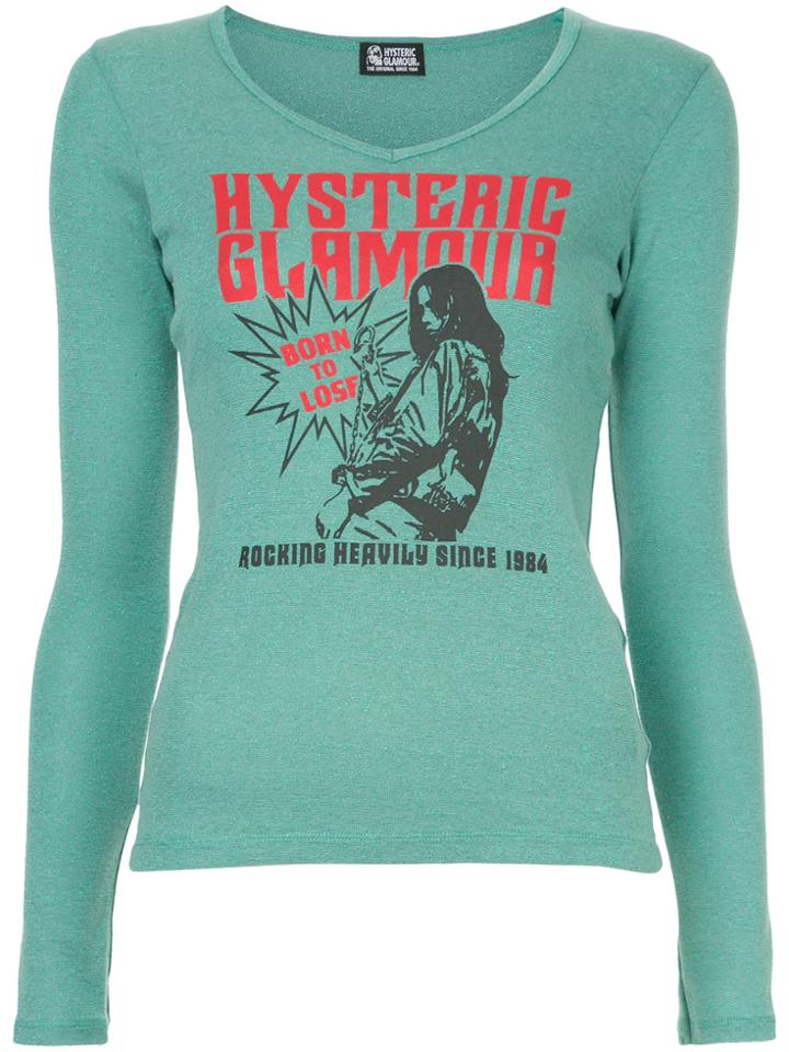 Hysteric Glamour Born To Loose V-neck Blouse - Green