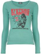 Hysteric Glamour Born To Loose V-neck Blouse - Green