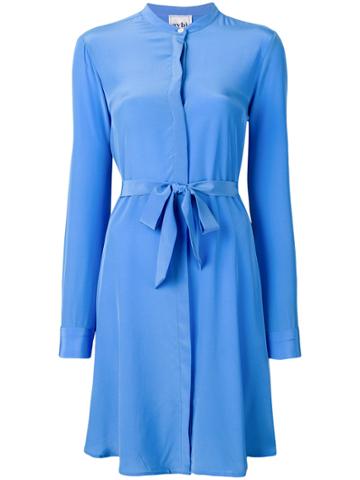 Aybi Tie Waist Shirt Dress - Blue