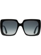 Gucci Occhiali Da Sole Rettangolari In Acetato - Black