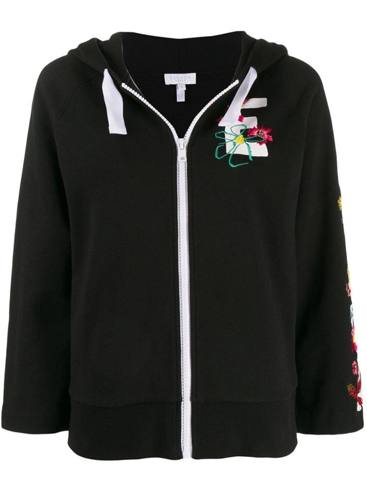 Escada Sport Embroidered Logo Jacket - Black