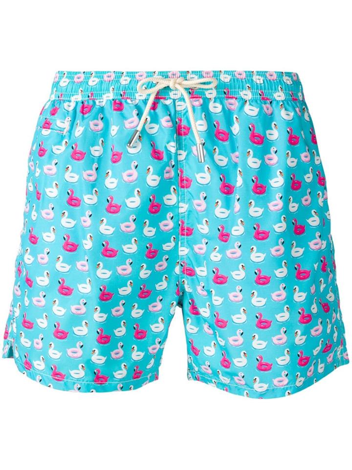 Mc2 Saint Barth Blow Up Flamingo Shorts - Blue
