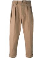 Wooster + Lardini Pleated Tailored Trousers, Men's, Size: 46, Nude/neutrals, Cotton