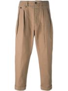 Wooster + Lardini Pleated Tailored Trousers, Men's, Size: 46, Nude/neutrals, Cotton