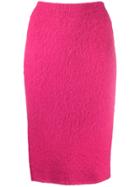 Versace Fluffy Pencil Skirt - Pink